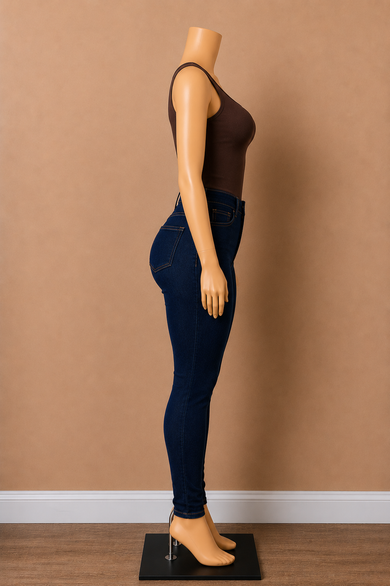 High-Rise Dark Wash Skinny Jeans