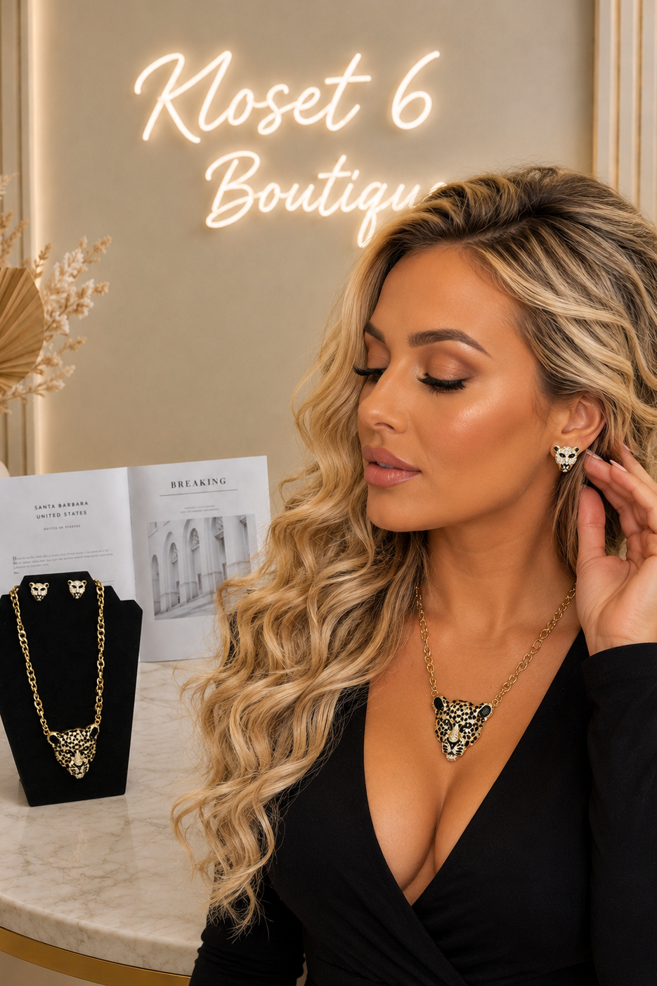 Wild Elegance Leopard Jewelry Set