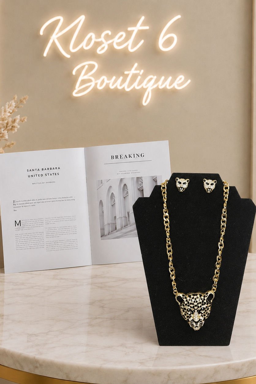 Wild Elegance Leopard Jewelry Set Secondary image
