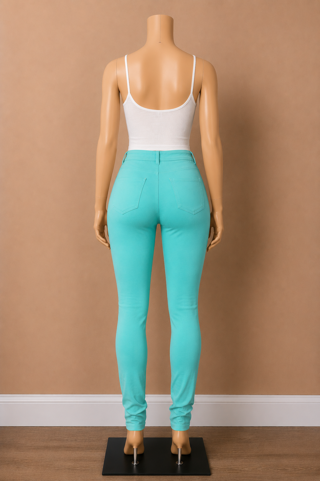 High-Waist Stretchy Skinny Pants