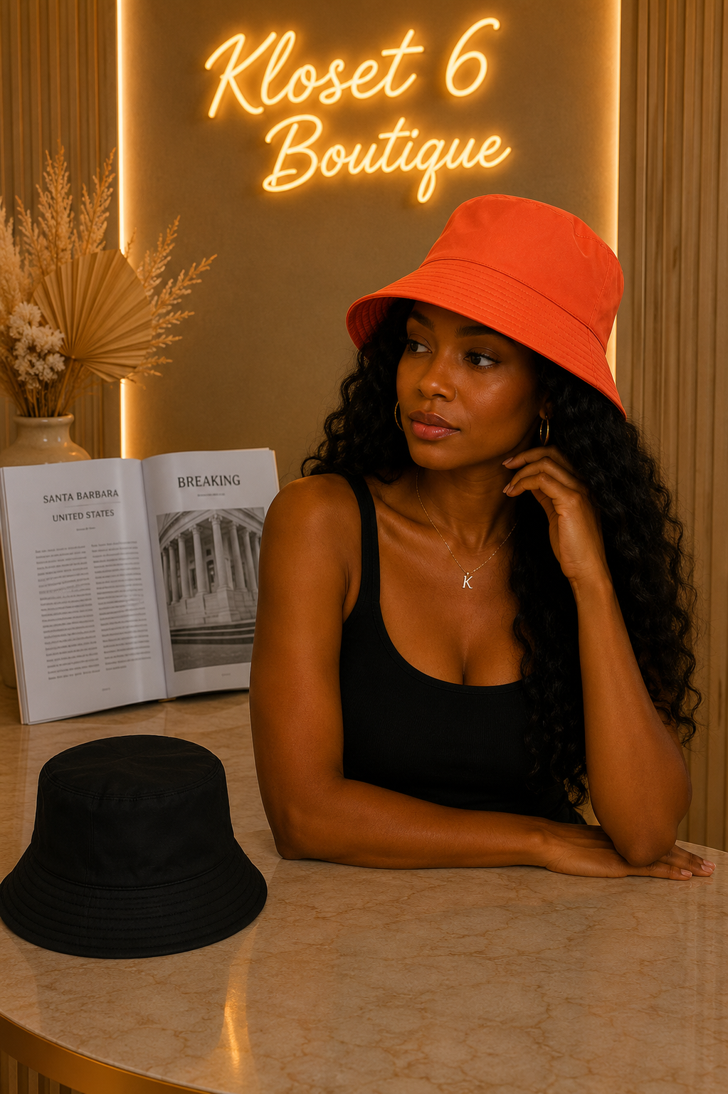 Orange Bucket Hat Main image