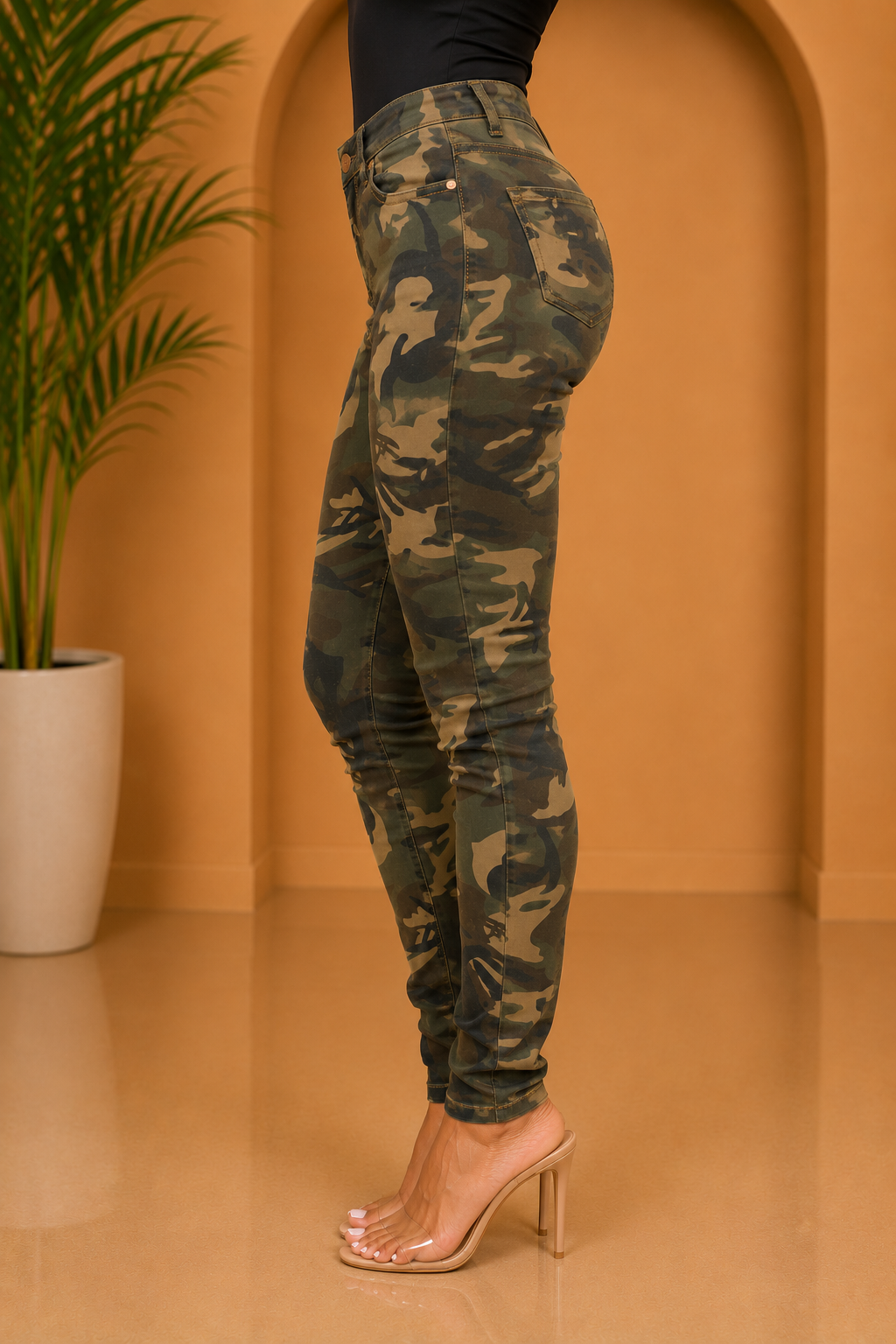 Gene's Ultra Stretch Skinny Pants - Camo