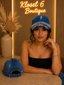 Denim Rhinestone Distressed Baseball Hat