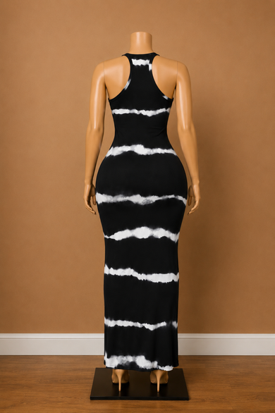 Kurvy Girl Midnight Muse Tie Dye Maxi Dress
