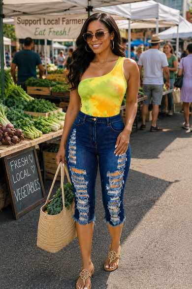 Curve Appeal Distressed Denim Shorts