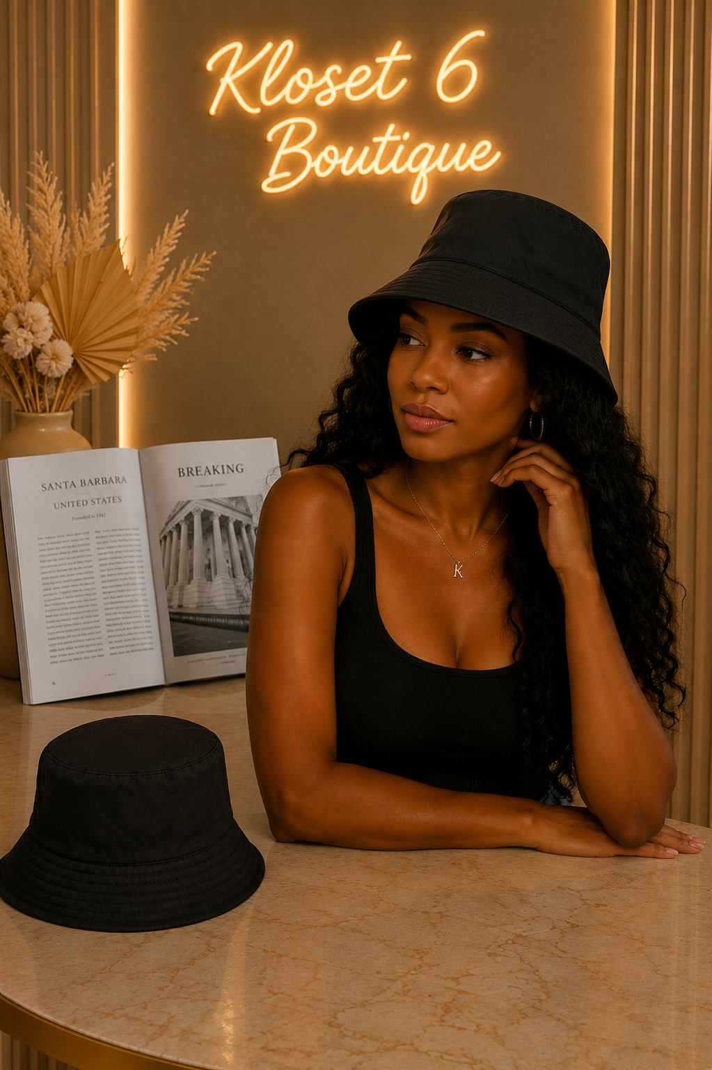Black Bucket Hat Main image