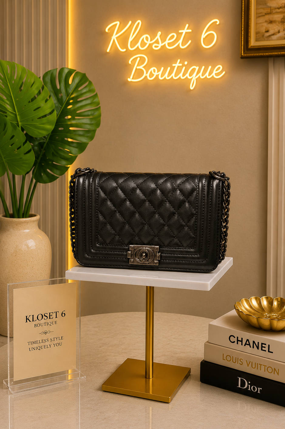 Midnight Luxe Quilted Crossbody Main image